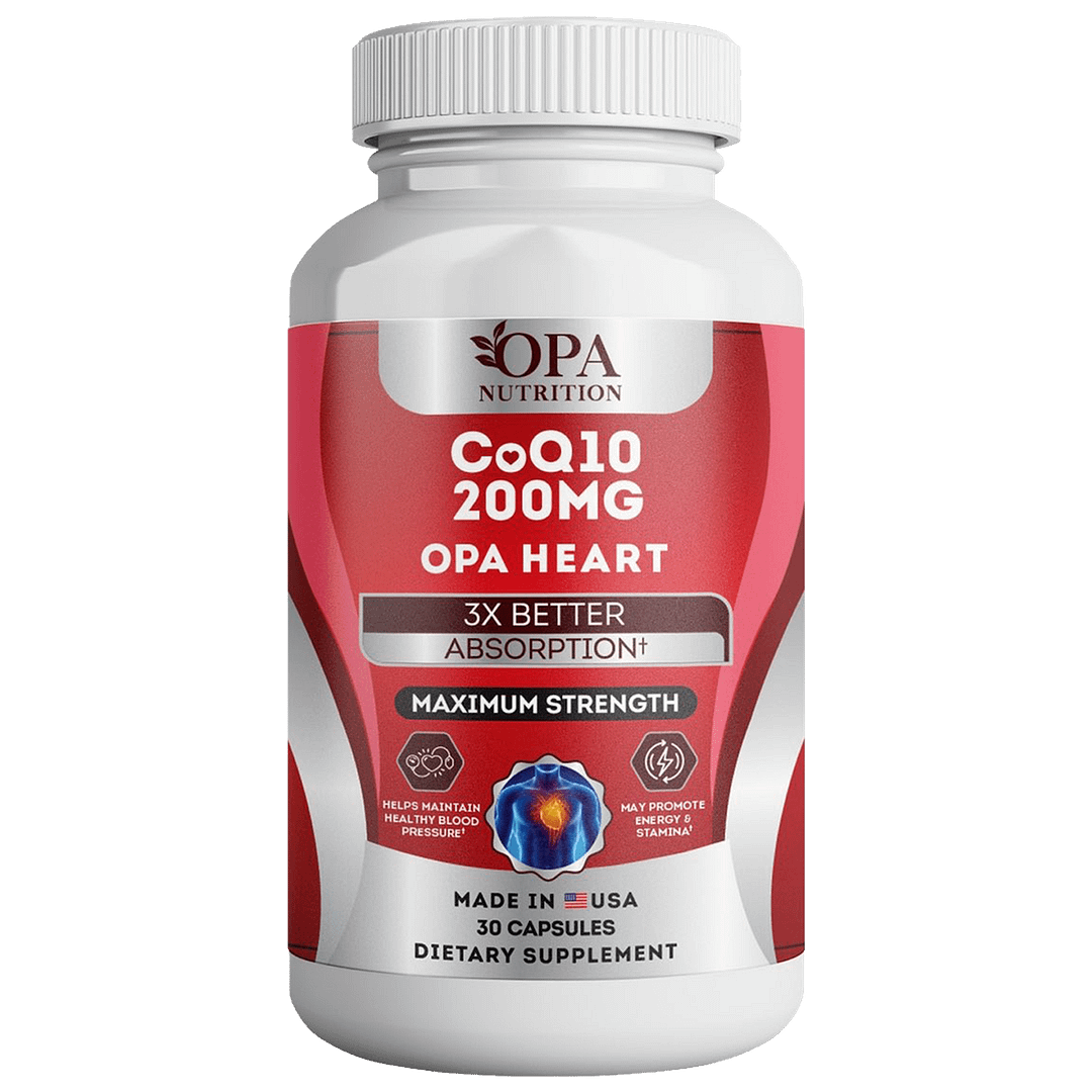 Coenzyme CoQ10 200mg High Absorption Capsules - 30 Ct. Front ingredients