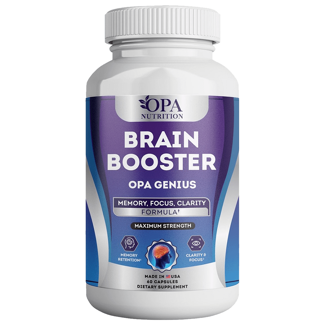 OPA Genius Brain Support Supplement For Brain Fog, Memory, Mood, and Focus - 60 CT