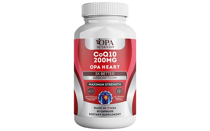 OPA Nutrition COENZYME COQ10 200MG Heart Health Supplement